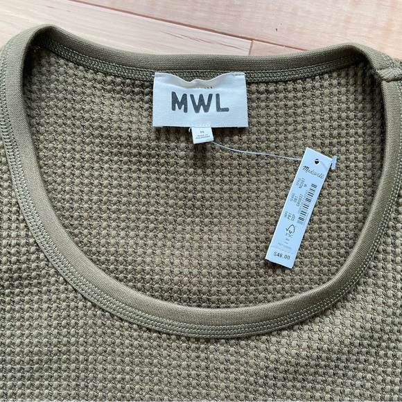 NWT Madewell waffle crop long sleeve - Picture 8 of 9